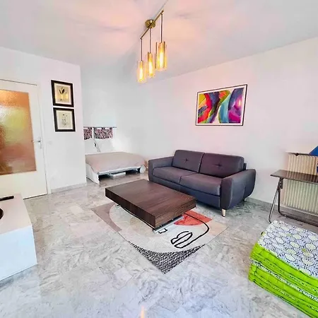 L'eden : 4 Prs, Clim, Parking,300 M Des Plages Антиб